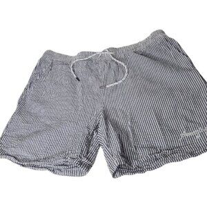 White Blue striped Shorts Size XXL Shein